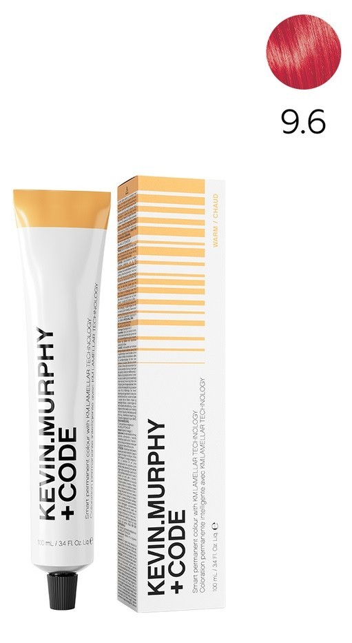 K.M+Code 9.6 9R Very.Light.Blonde.Red Краска для волос 100 мл Smart Permanent Colour Lamellar Technology