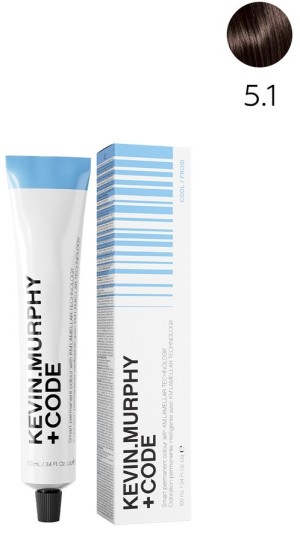 Kevin.M+Code 5.1 5A Light.Brown.Ash Краска 100 мл для волос Smart Permanent Colour With KM.Lamellar Technology