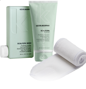 Kevin Murphy Scalp.Spa.Life Набор для ухода за волосами: Шампунь 250мл+Скраб-эксфолиант 180мл+ стильная повязка на волосы 1 шт