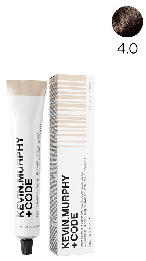 K.M+Code 4.0 4N Medium.Brown.Natural Краска для волос 100 мл Smart Permanent Colour Lamellar Technology