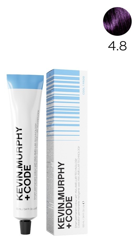 K.M+Code 4.8 4V Medium.Brown.Violet Краска для волос Smart Permanent Colour Lamellar Technology