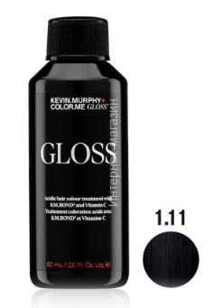 Color.Me Gloss Полуперманентный гелевый краситель c кислым pH Gloss Acidic 1.11/1AA Black.Ash.Int 60 мл Брюнет Пепельный Интенсивный