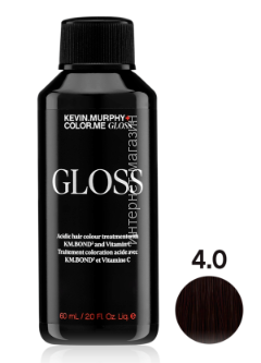 Color.Me Gloss Полуперманентный гелевый краситель c кислым pH Gloss Acidic 4.0/4N Med.Brown.Natural 60 мл Средний Шатен Натуральный