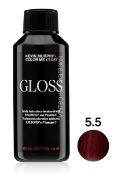 Color.Me Gloss Полуперманентный гелевый краситель c кислым pH Gloss Acidic 5.5/5M Lig.Brown.Mah. 60 мл Светлый Шатен Махагон