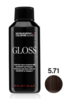 Color.Me Gloss Полуперманентный гелевый краситель c кислым pH Gloss Acidic 5.71/5СHA Light.Brown.Chocolate.Ash 60 мл Светло-Коричневый Шоколадный Пепельный Color.Me Gloss Полуперманентный гелевый краситель c кислым pH Gloss Acidic 5.71/5СHA Light.Brown.Chocolate.Ash 60 мл Светло-Коричневый Шоколадный Пепельный