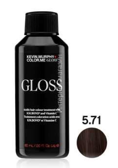 Color.Me Gloss Полуперманентный гелевый краситель c кислым pH Gloss Acidic 5.71/5СHA Light.Brown.Chocolate.Ash 60 мл Светло-Коричневый Шоколадный Пепельный