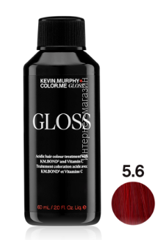 Color.Me Gloss Полуперманентный гелевый краситель c кислым pH Gloss Acidic 5.6/5R Lig.Brown.Red 60 мл Светлый Шатен Красный