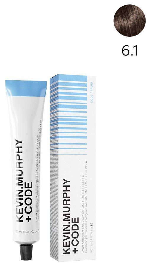 K.M+Code 6.1 6A Dark.Blonde.Ash Краска для волос 100 мл Smart Permanent Colour Lamellar Technology