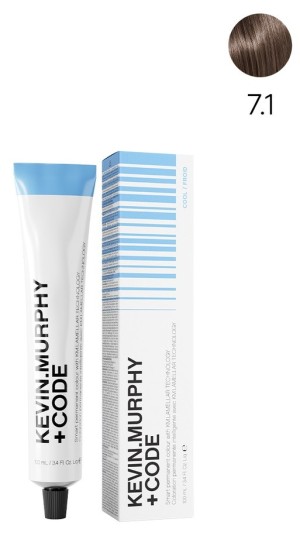 K.M+Code 7.1 7A Medium.Blonde.Ash Краска для волос 100 мл Smart Permanent Colour Lamellar Technology