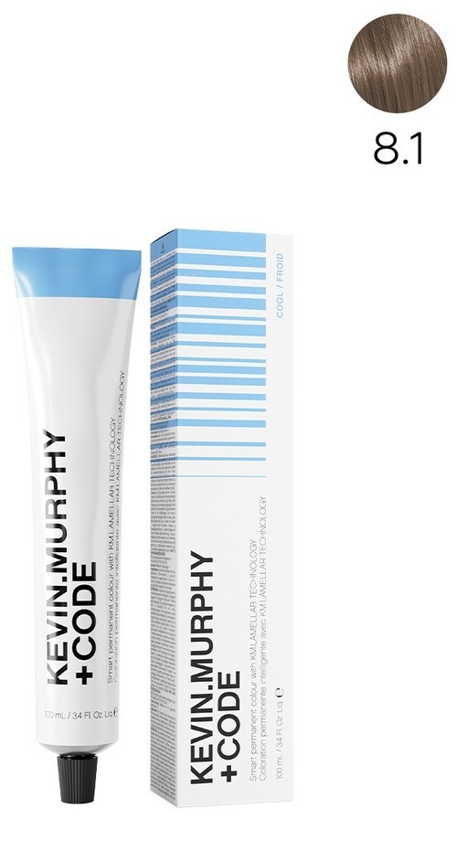 K.M+Code 8.1 8A Light.Blonde.Ash Краска для волос 100 мл Smart Permanent Colour Lamellar Technology