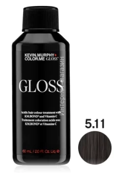 Color.Me Gloss Полуперманентная краска-гель c кислым pH Gloss Acidic 5.11/15AA 60 мл Светлый Шатен Пепельный Интенсивный  Light.Brown.Ash.Intense   
