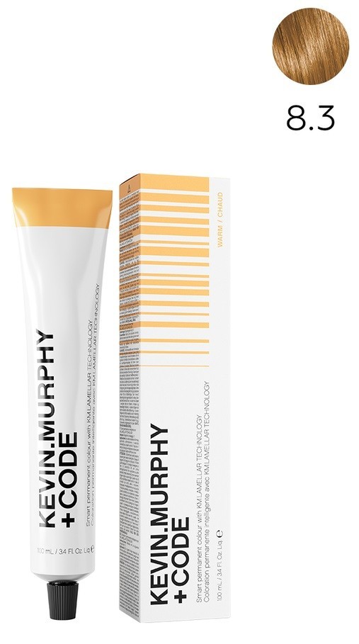 K.M+Code 8.3 8G Light.Blonde.Gold Краска для волос 100 мл Smart Permanent Colour Lamellar Technology